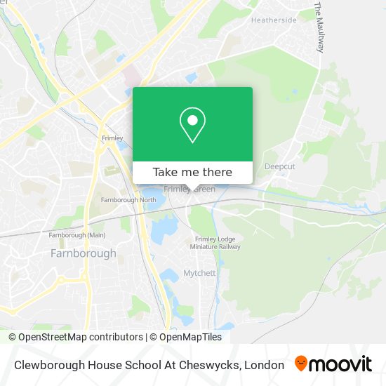 Clewborough House School At Cheswycks map