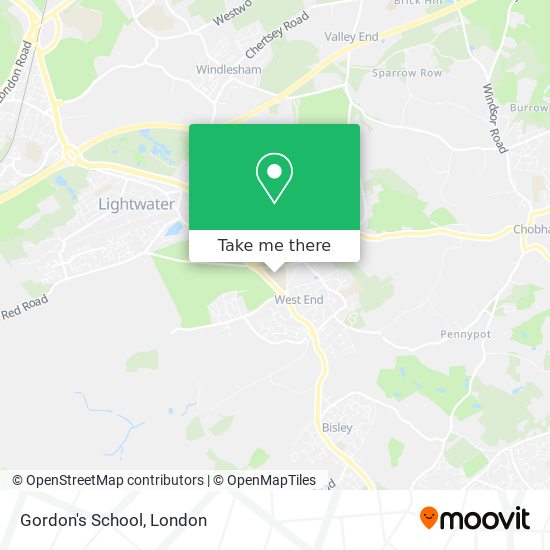 Gordon's School map