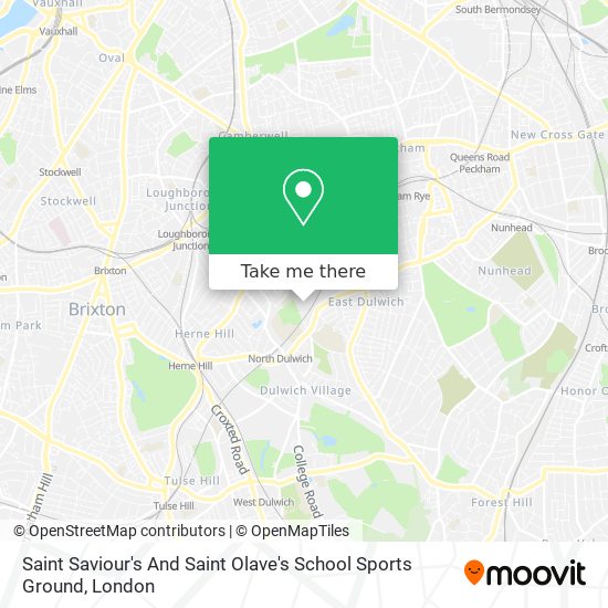 Saint Saviour's And Saint Olave's School Sports Ground map