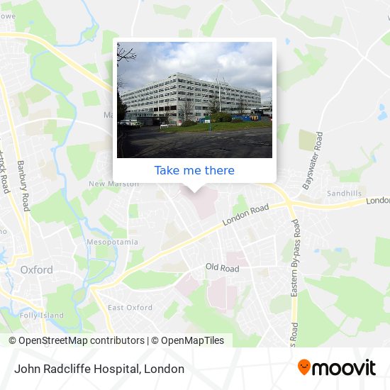 John Radcliffe Hospital map