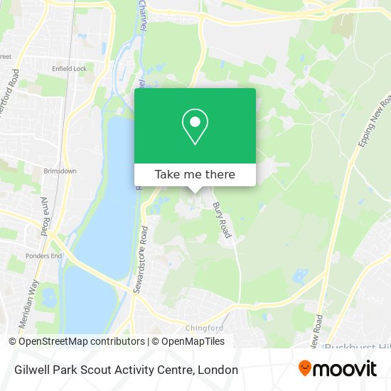 Gilwell Park Scout Activity Centre map