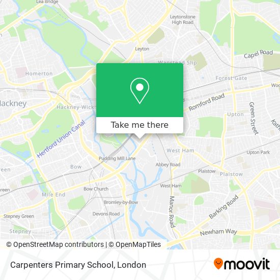 Carpenters Primary School map