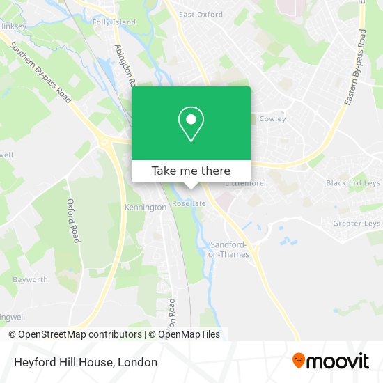 Heyford Hill House map