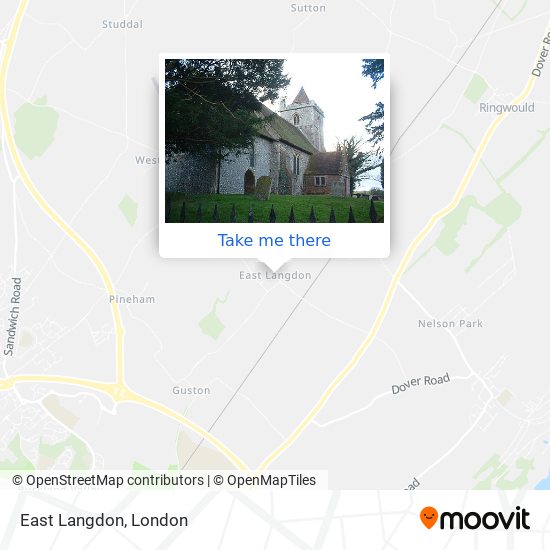 East Langdon map