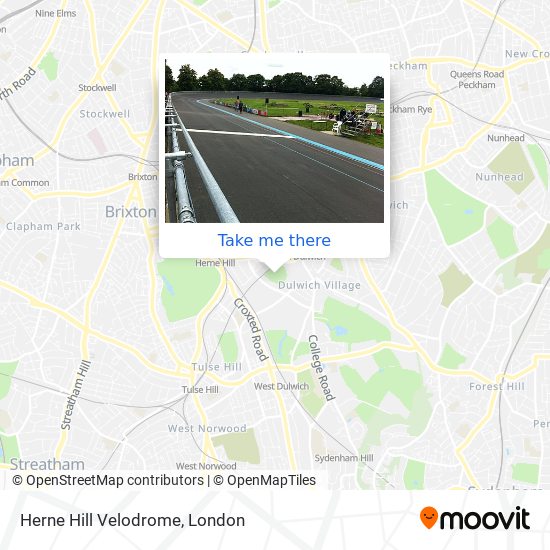 Herne Hill Velodrome map