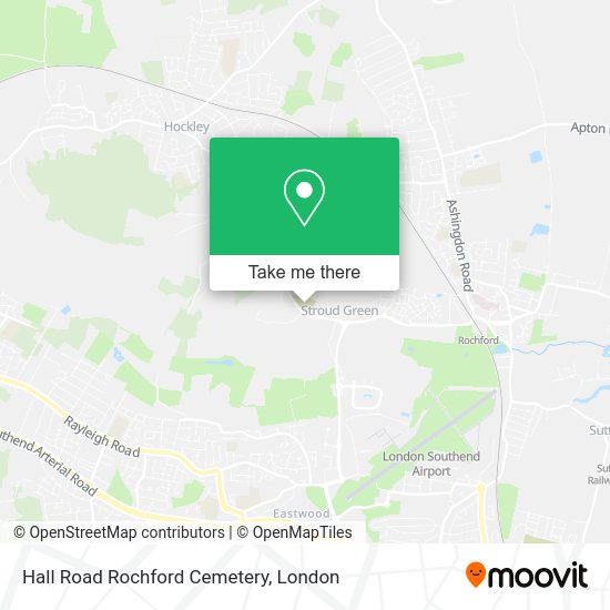 How to get to Hall Road Rochford Cemetery by train, bus or DLR?