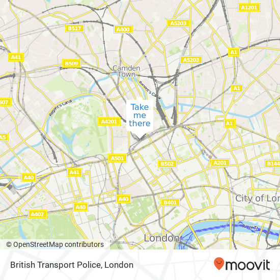 British Transport Police map