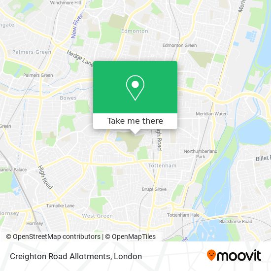Creighton Road Allotments map