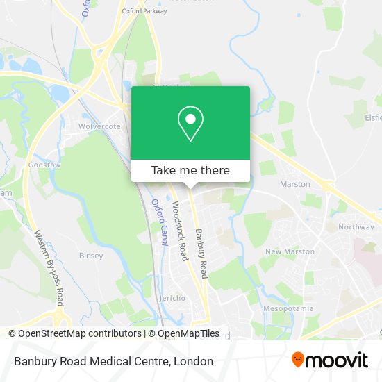 how to get to banbury road medical centre in oxford by bus or train