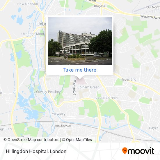Hillingdon Hospital map