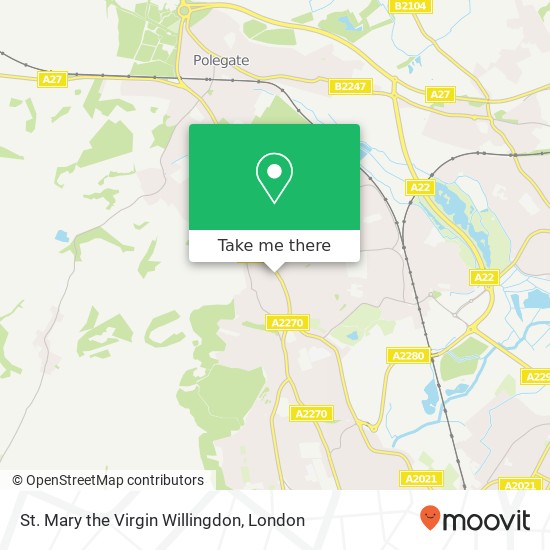 St. Mary the Virgin Willingdon map