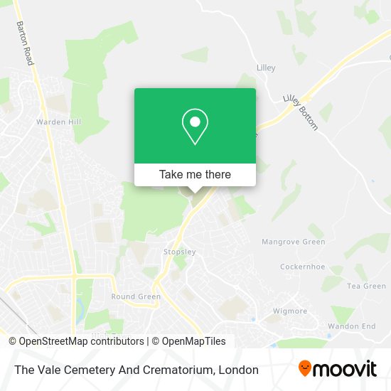 How to get to The Vale Cemetery And Crematorium in Luton by bus or train?
