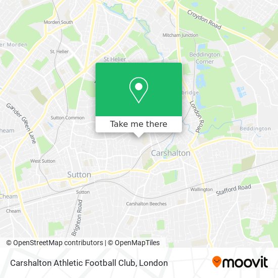 Carshalton Athletic Football Club map