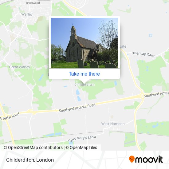 Childerditch map