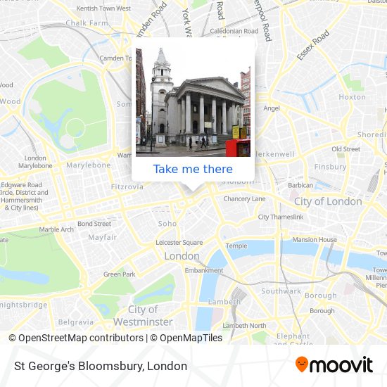 St George's Bloomsbury map