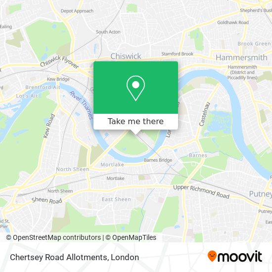 Chertsey Road Allotments map