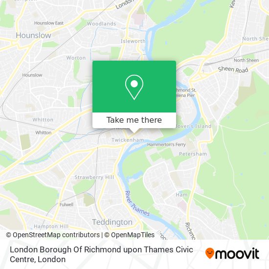 London Borough Of Richmond upon Thames Civic Centre map