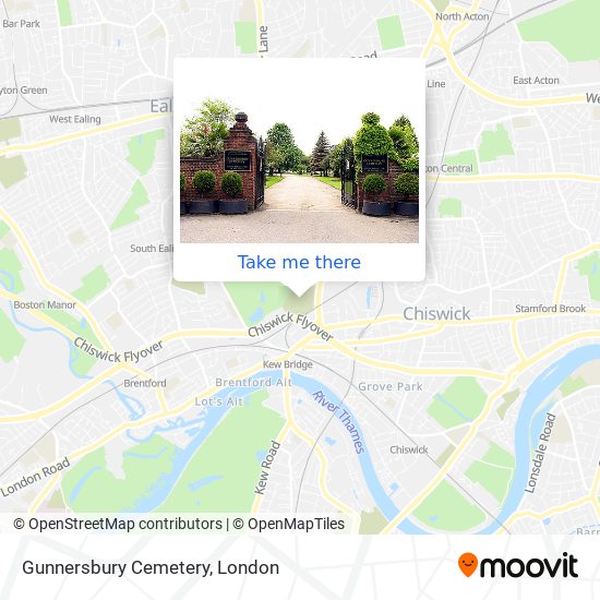 Gunnersbury Cemetery map
