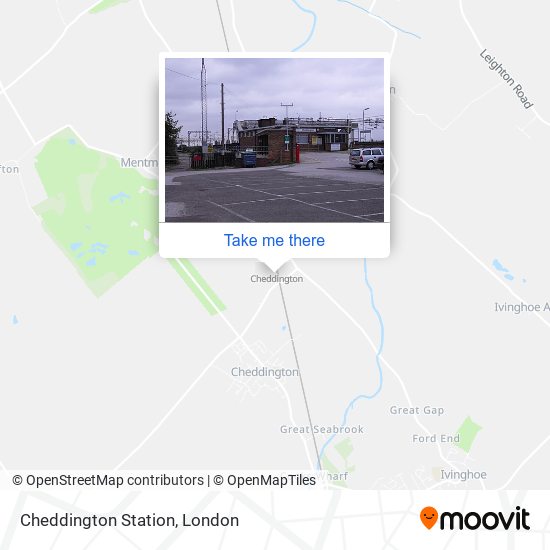 Cheddington Station map