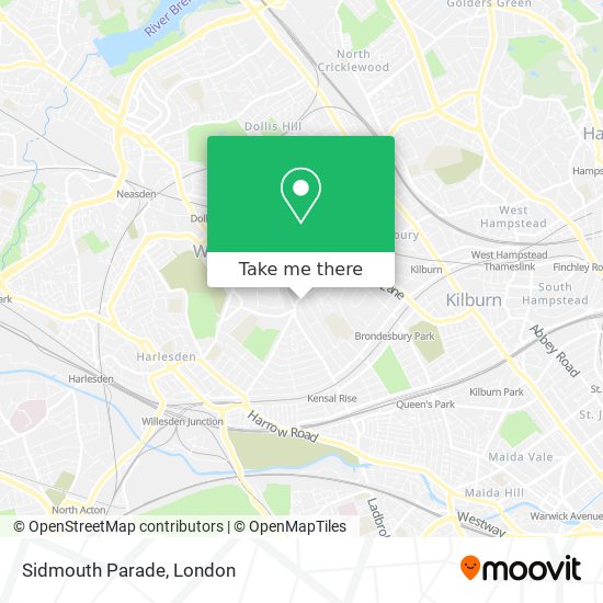 Sidmouth Parade map
