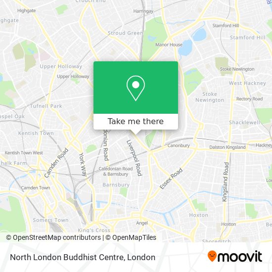 North London Buddhist Centre map