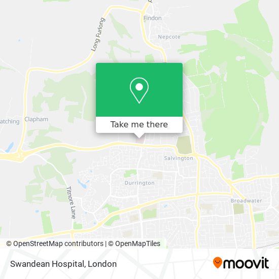 Swandean Hospital map