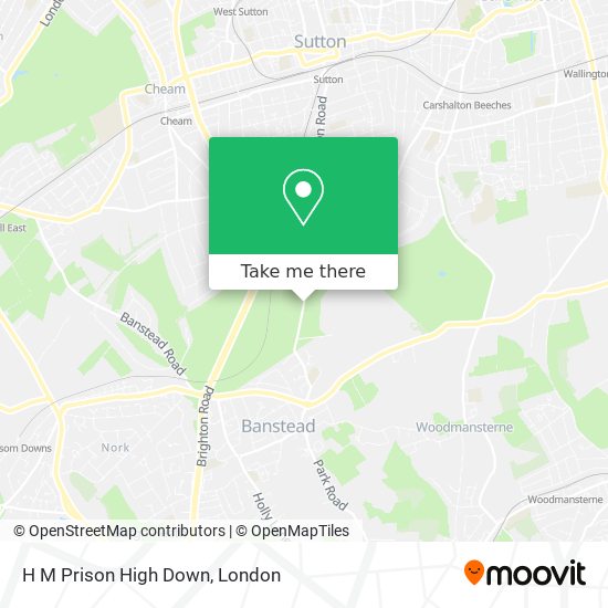 H M Prison High Down map