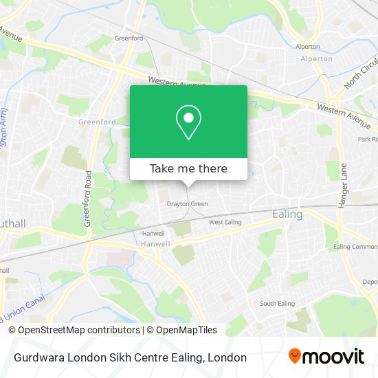 Gurdwara London Sikh Centre Ealing map