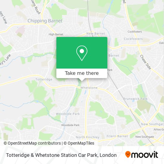 Totteridge & Whetstone Station Car Park map