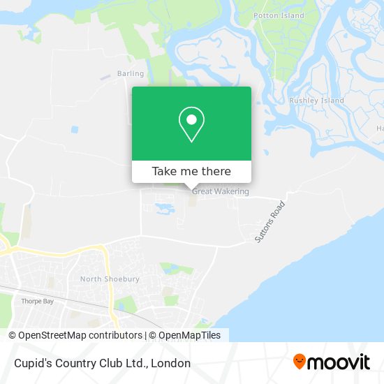 Cupid's Country Club Ltd. map