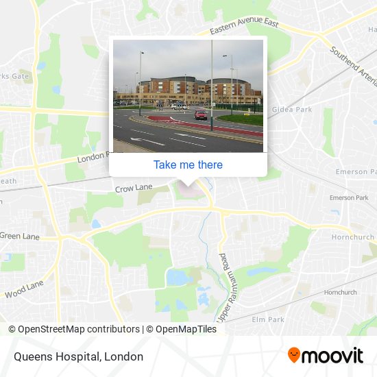 Queens Hospital map
