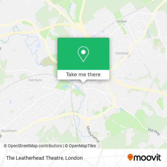 The Leatherhead Theatre map