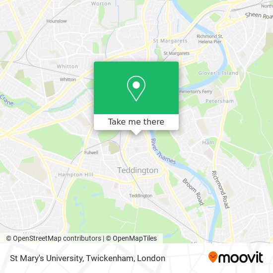 St Mary's University, Twickenham map