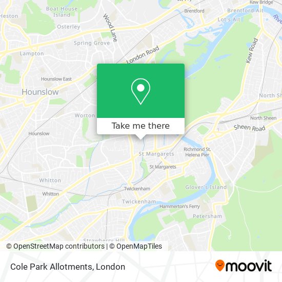 Cole Park Allotments map