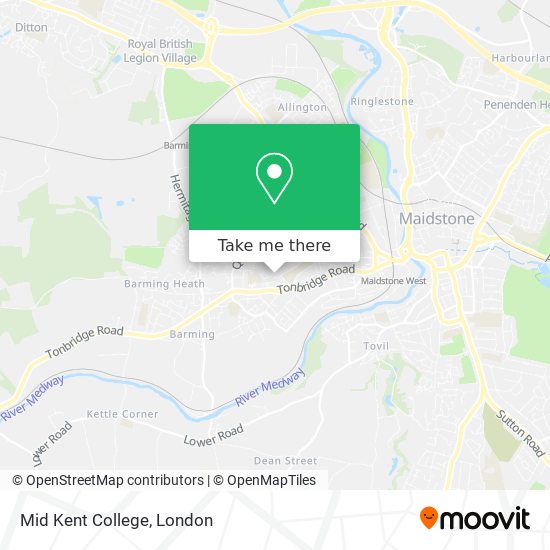 Mid Kent College map