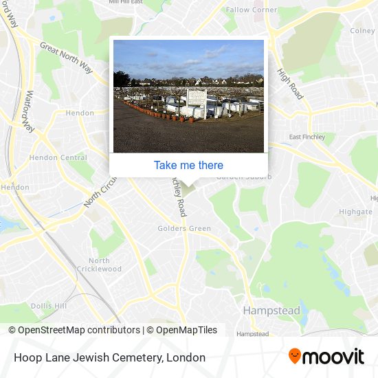 Hoop Lane Jewish Cemetery map