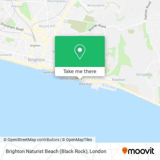 Brighton Naturist Beach (Black Rock) map