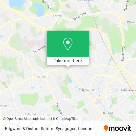 Edgware & District Reform Synagogue map