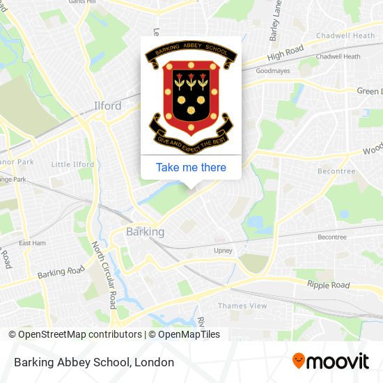 Barking Abbey School map