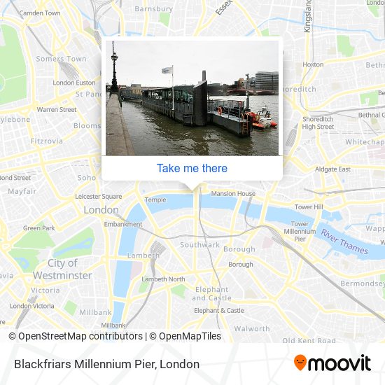 Blackfriars Millennium Pier map