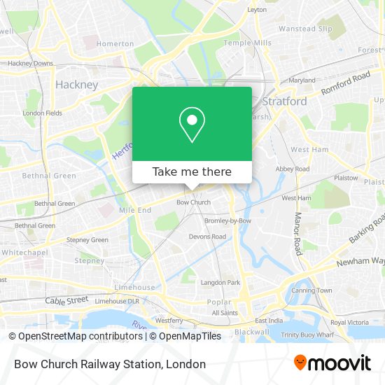 Bow Church Railway Station map