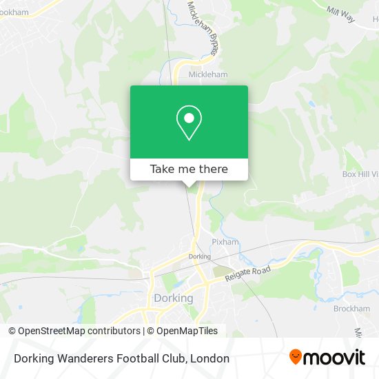 Dorking Wanderers Football Club map