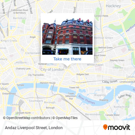 Andaz Liverpool Street map