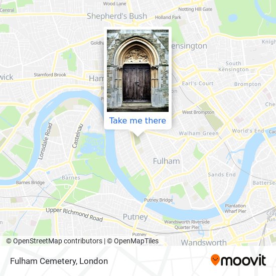 Fulham Cemetery map