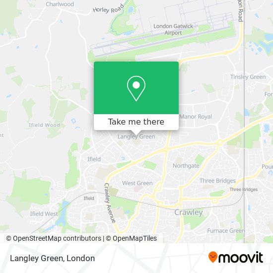 Langley Green map