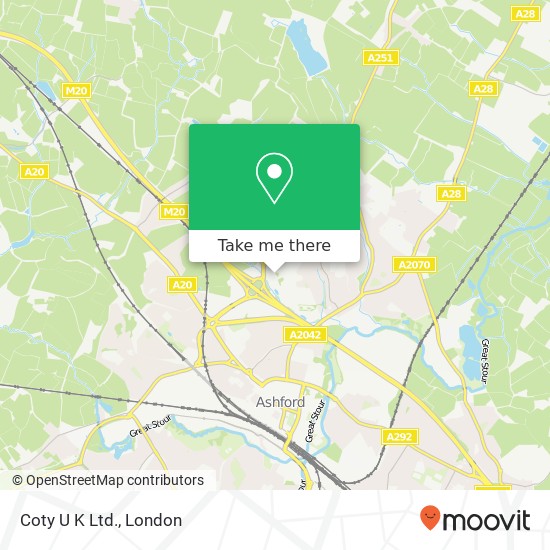 Coty U K Ltd. map
