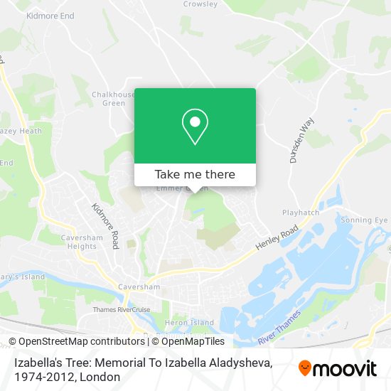 Izabella's Tree: Memorial To Izabella Aladysheva, 1974-2012 map
