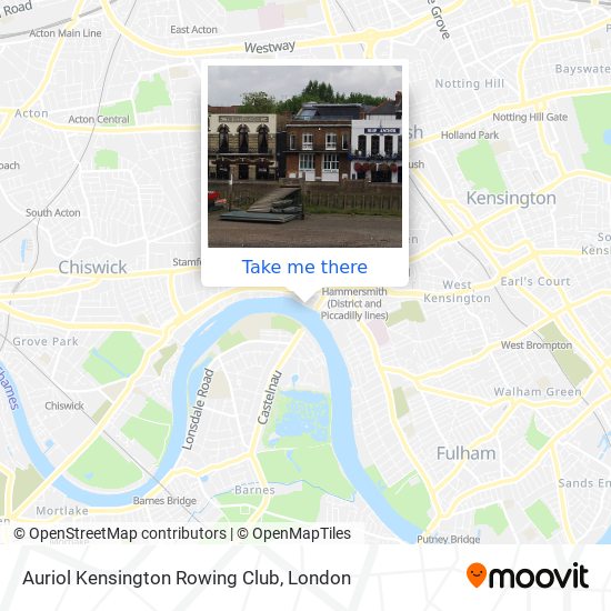 Auriol Kensington Rowing Club map