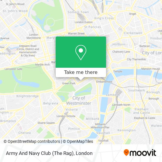 Army And Navy Club (The Rag) map