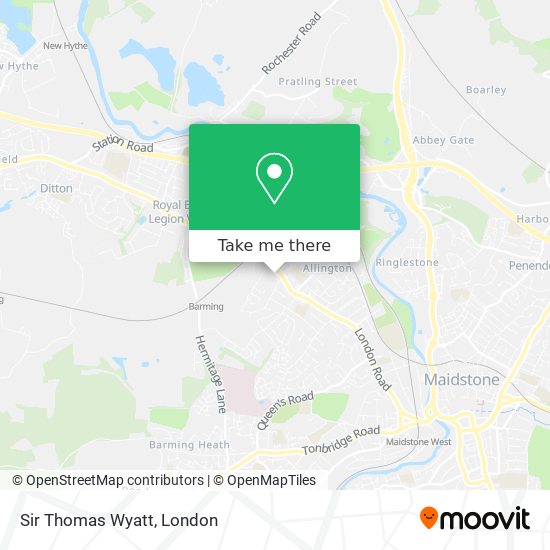 Sir Thomas Wyatt map